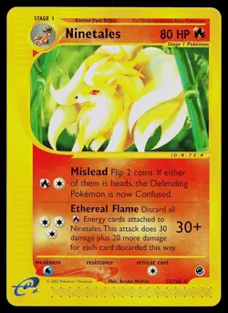 Pokemon Card - Ninetales Expedition 57/165 Rare Non-Holo - Image 1