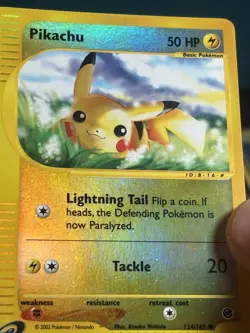 Pikachu 124/165 Expedition Base Set Reverse Holo Rare Pokemon TCG - Image 2