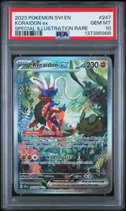 Pokemon Koraidon EX 247/198 Scarlet & Violet Base Set SIR PSA 10 - Image 1
