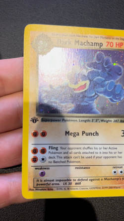 Dark Machamp 10/82 1st Edition Team Rocket Holo Rare WOTC Pokemon TCG - Image 2