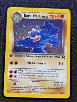 Dark Machamp 10/82 1st Edition Team Rocket Holo Rare WOTC Pokemon TCG - Image 4