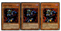 Yugioh- 3X Cyber Raider - Common - Unlimited - DCR-011 - Near Mint - Image 1