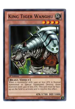 Yugioh- 1X King Tiger Wanghu - Common - 1st Edition - BP01-EN129 - Near Mint - Image 1