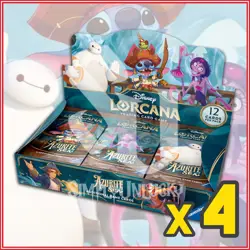 Disney Lorcana TCG: Azurite Sea Booster Box Case 4 Boxes 96 Packs 🪄 - Image 1