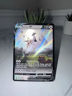Arceus v SWSH204 Sword & Shield Promo Holo Card LP+/NM Condition - Image 1