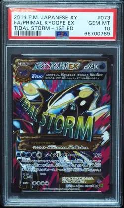 Primal Kyogre EX 073 PSA 10 Gem Mint Tidal Storm Pokemon Card - Image 1