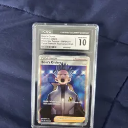Pokemon Boss's Orders Cyrus Full Art Promo Holo SWSH251 CGC 10 Trainer Card - Image 3