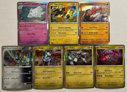 Pokemon TCG 7 Card Surging Sparks Holo Lot No Duplicates Dialga Palkia Landorus - Image 1