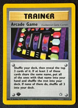 1st Edition Arcade Game - Neo Genesis - #83/111 - Vintage Pokemon Card 2000 WOTC - Image 1