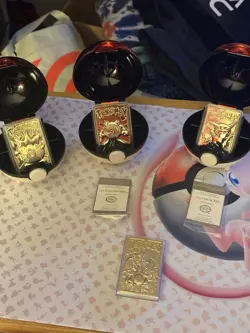 4 Pokemon Nintendo Burger King 1999 Gold plated 23kt plated card/ball set ! - Image 1
