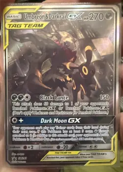 Pokemon TCG Umbreon & Darkrai GX SM241 Tag Team Promo Card Sun & Moon NM/M - Image 1