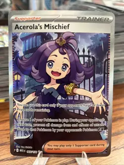 Mega Evolution Acerola's Mischief #165 Trainer Ultra Rare NM Pokemon Card - Image 1