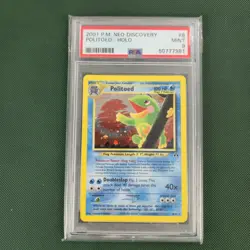 PSA 9 MINT Politoed 8/75 Unlimited Holo Neo Discovery 2001 Pokemon Card - Image 1