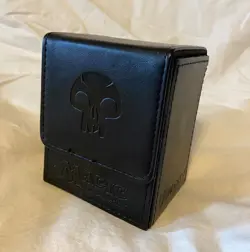 Magic: the Gathering MTG Black Mana Leatherette Deck Box 100+ Card Storage - Image 1