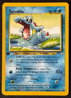 1st Edition Totodile - Neo Genesis - #81/111 - Vintage Pokemon Card 2000 WOTC - Image 1