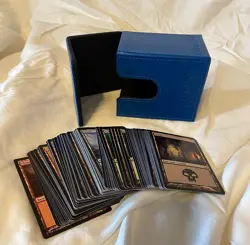 Magic: the Gathering MTG Blue Mana Leatherette Deck Box 100+ Card Storage - Image 2