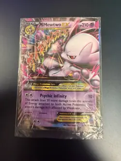 Pokemon M Mega Mewtwo EX Ultra Rare Holo TCG Card 64/162 - Image 1
