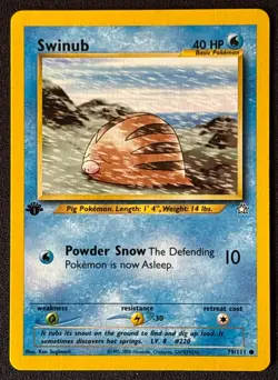 1st Edition Swinub - Neo Genesis - #79/111 - Vintage Pokemon Card 2000 WOTC - Image 1