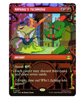 Raphael's Technique - Foil - Showcase Teenage Mutant Ninja Turtles MTG - Image 1