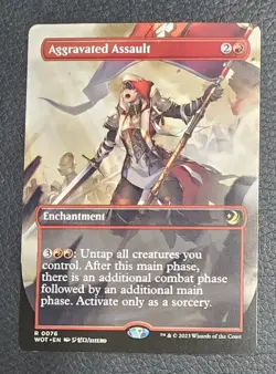 Aggravated Assault (Anime Borderless) Wilds of Eldraine Enchanting Tales MTG - Image 1