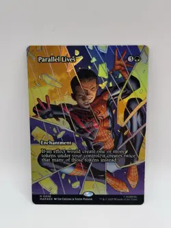 Spider-Man MTG Magic The Gathering Eternal-Legal Borderless Parallel Lives Foil - Image 1