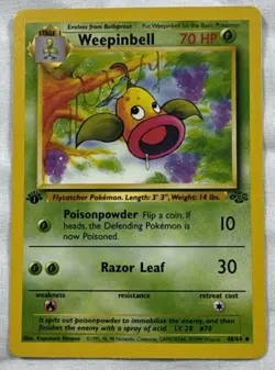 Pokemon TCG Weepinbell Jungle 1st Edition 48/64 WotC NM - Image 1