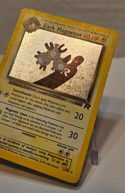 Dark Magneton 11/82 Holo Rare SWIRL Unlimited Team Rocket Pokemon 1267 - Image 3