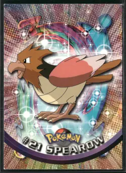 1999 Topps Pokemon TV Animation Edition Series 2 #21 spearow black Topps Logo - Image 1