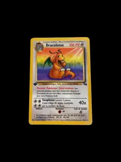 Pokemon 1st Edition Dracolosse - FrenchDragonite 19/62 Fossil Set Vintage 2000 - Image 1