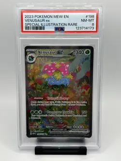 PSA 8 Venusaur ex 198/165 Pokemon 151 MEW EN SIR Special Illustration Rare NM-MT - Image 1