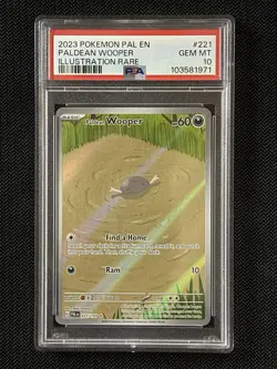 Paldean Wooper 221/193 Illustration Rare PSA 10 Pokemon Paldean Evolved 2023 TCG - Image 1