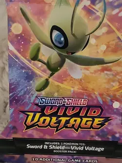 Pokemon Celebi Sleeved Booster Pack 2020 Sword & Shield Vivid Voltage Pokemon 820650807503 - Image 2