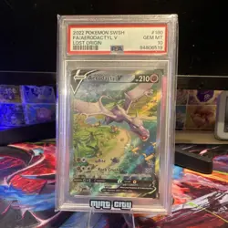 Pokemon Aerodactyl V Full Art Holo Ultra Rare Lost Origin 180/196 PSA 10 - Image 1