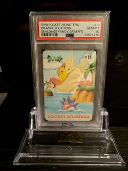 Pokemon Japanese Sealdass Fancy Graffiti 15 Pikachu & Others PSA 10 - Image 1