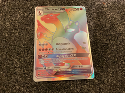 Pokemon TCG Charizard GX Rainbow Rare 150/147 Burning Shadows Secret Rare Holo N - Image 1