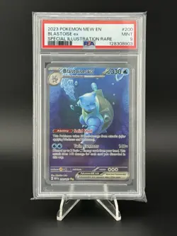 Pokemon TCG Blastoise EX Sir 200/165 Scarlet & Violet 151 PSA 9 English SIR NM - Image 1