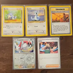 Pokemon TCG Lot Dratini Zangoose Judge Pokemon Breeder Fields 5 Cards - Image 1