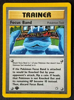 1st Edition Focus Band - Neo Genesis - #86/111 - Vintage Pokemon Card 2000 WOTC - Image 1