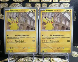2x Pikachu At The Museum Jumbo Promo Card NM - Image 1