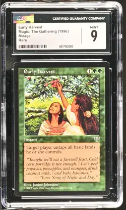 EARLY HARVEST Mirage Rare CGC 9 Vintage MTG [Nostalgium] - Image 1