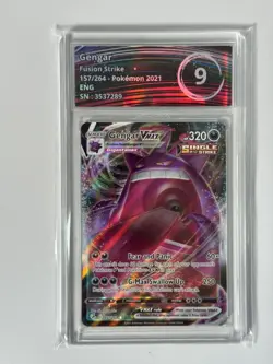 Gengar VMAX 157/264 Fusion Strike Graded 9 - Pokemon TCG Slab Slabbed Card UK - Image 1