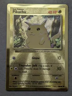 Pikachu Celebrations Gold Metal Card 58/102-Pokemon Ultra Premium Collection-NM - Image 1