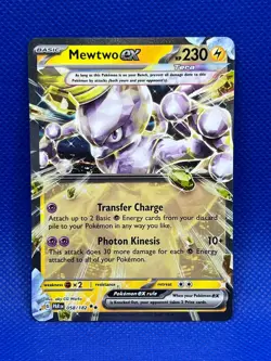Pokemon Tcg Mewtwo ex 058/182 Sv04: Paradox Rift Holo - Image 1