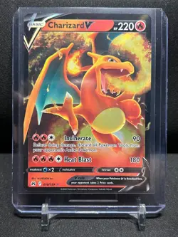 Charizard V 018/159 Ultra Rare Holo Pokemon 2023 Crown Zenith NM - Image 1