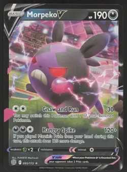 Morpeko V 095/172 Ultra Rare Pokemon TCG SWSH09: Brilliant Stars NM - Image 1