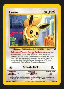 Eevee 38/75 Neo Discovery Uncommon Pokemon TCG - Image 1