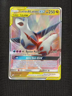 Latias & Latios GX 113/181 Holo Rare GX Team Up Pokemon Lightly Played - Image 1