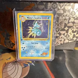 Pokemon TCG Gym Heroes 1st Edition Holo Rare Misty's Seadra 9/132 Near Mint NM - Image 3