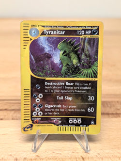 2002 Aquapolis Reverse Holo Tyranitar Dark E-Reader Wotc 040/147 HP-Damaged - Image 1