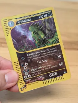 2002 Aquapolis Reverse Holo Tyranitar Dark E-Reader Wotc 040/147 HP-Damaged - Image 3
